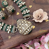 Unique Green Victorian Diamond Hasli -VV1450